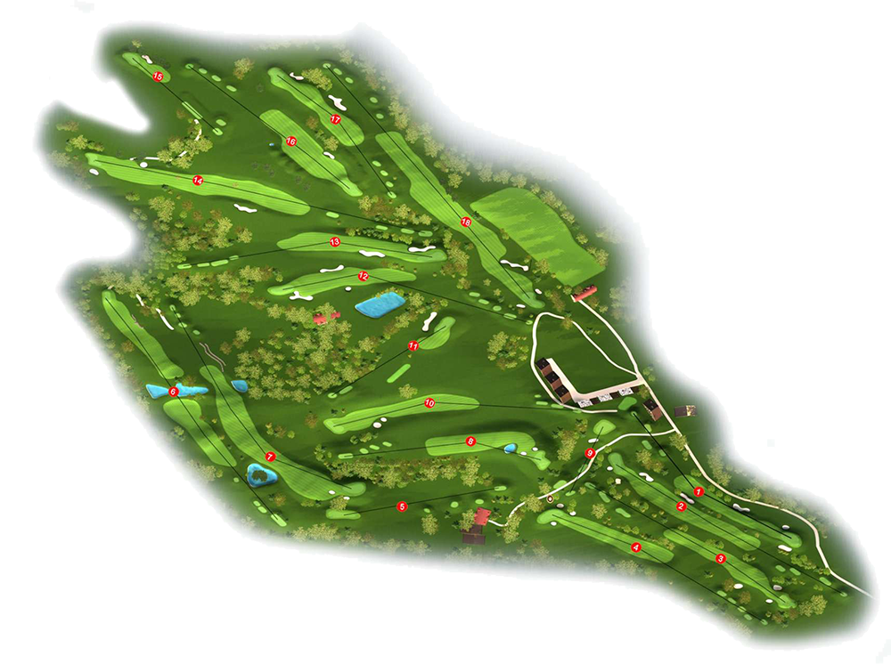 Carte du parcours Golf de Bigorre