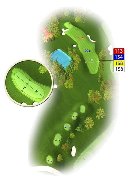 12ème trou du parcours Golf de Bigorre