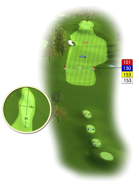 16ème trou du parcours Golf de Bigorre