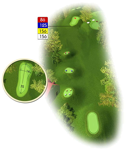 5ème trou du parcours Golf de Bigorre